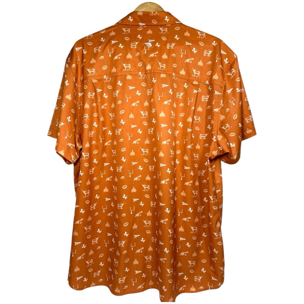 Burlebo University of Texas Longhorns Orange Button Up Shirt Men's XL Quick Dry - Picture 7 of 11